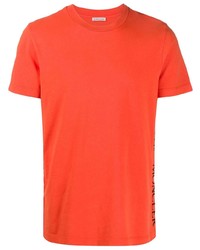 orange T-Shirt mit einem Rundhalsausschnitt von Moncler