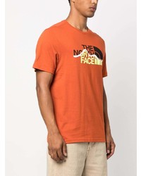 orange T-Shirt mit einem Rundhalsausschnitt von The North Face