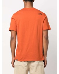 orange T-Shirt mit einem Rundhalsausschnitt von The North Face