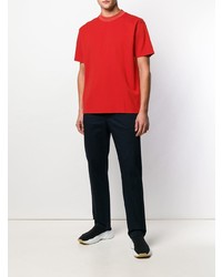 orange T-Shirt mit einem Rundhalsausschnitt von Acne Studios