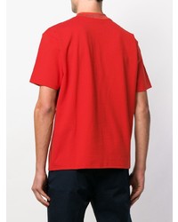 orange T-Shirt mit einem Rundhalsausschnitt von Acne Studios