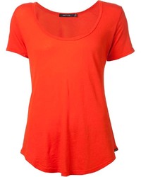 orange T-Shirt mit einem Rundhalsausschnitt von Obey