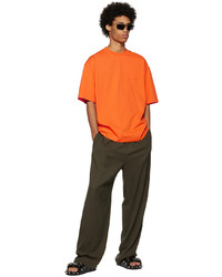 orange T-Shirt mit einem Rundhalsausschnitt von Balenciaga