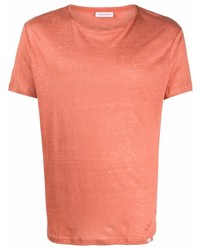 orange T-Shirt mit einem Rundhalsausschnitt von Orlebar Brown