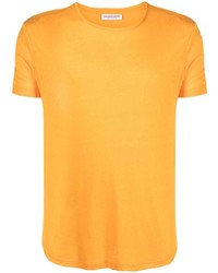 orange T-Shirt mit einem Rundhalsausschnitt von Orlebar Brown