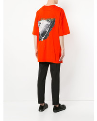 orange T-Shirt mit einem Rundhalsausschnitt von Juun.J