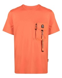 orange T-Shirt mit einem Rundhalsausschnitt von Parajumpers