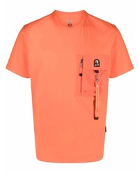 orange T-Shirt mit einem Rundhalsausschnitt von Parajumpers