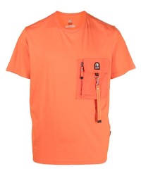 orange T-Shirt mit einem Rundhalsausschnitt von Parajumpers