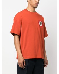 orange T-Shirt mit einem Rundhalsausschnitt von Emporio Armani