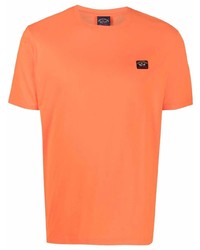 orange T-Shirt mit einem Rundhalsausschnitt von Paul & Shark