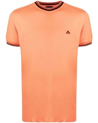 orange T-Shirt mit einem Rundhalsausschnitt von Peuterey