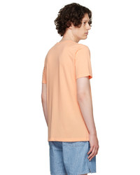 orange T-Shirt mit einem Rundhalsausschnitt von A.P.C.