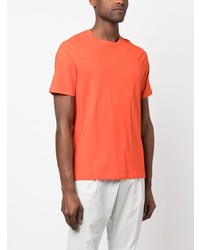 orange T-Shirt mit einem Rundhalsausschnitt von Herno