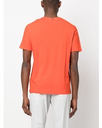 orange T-Shirt mit einem Rundhalsausschnitt von Herno