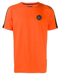 orange T-Shirt mit einem Rundhalsausschnitt von Plein Sport