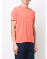 orange T-Shirt mit einem Rundhalsausschnitt von Drumohr