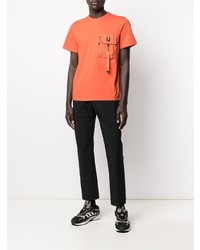 orange T-Shirt mit einem Rundhalsausschnitt von Parajumpers