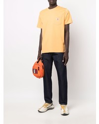 orange T-Shirt mit einem Rundhalsausschnitt von Carhartt WIP