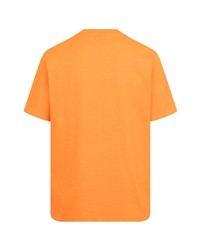 orange T-Shirt mit einem Rundhalsausschnitt von Supreme