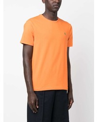 orange T-Shirt mit einem Rundhalsausschnitt von Polo Ralph Lauren