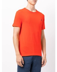 orange T-Shirt mit einem Rundhalsausschnitt von Polo Ralph Lauren