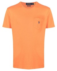 orange T-Shirt mit einem Rundhalsausschnitt von Polo Ralph Lauren