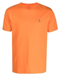 orange T-Shirt mit einem Rundhalsausschnitt von Polo Ralph Lauren