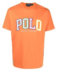 orange T-Shirt mit einem Rundhalsausschnitt von Polo Ralph Lauren