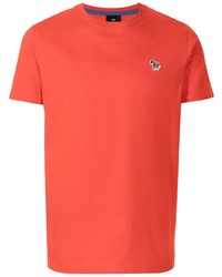 orange T-Shirt mit einem Rundhalsausschnitt von PS Paul Smith