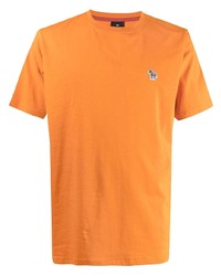 orange T-Shirt mit einem Rundhalsausschnitt von PS Paul Smith