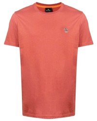 orange T-Shirt mit einem Rundhalsausschnitt von PS Paul Smith