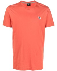 orange T-Shirt mit einem Rundhalsausschnitt von PS Paul Smith