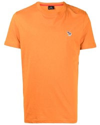 orange T-Shirt mit einem Rundhalsausschnitt von PS Paul Smith