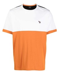 orange T-Shirt mit einem Rundhalsausschnitt von PS Paul Smith