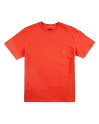 orange T-Shirt mit einem Rundhalsausschnitt von purple brand