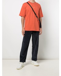 orange T-Shirt mit einem Rundhalsausschnitt von adidas