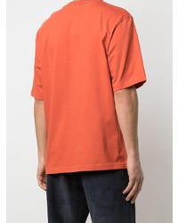 orange T-Shirt mit einem Rundhalsausschnitt von adidas