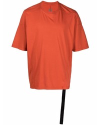 orange T-Shirt mit einem Rundhalsausschnitt von Rick Owens DRKSHDW