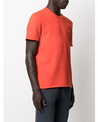 orange T-Shirt mit einem Rundhalsausschnitt von Majestic Filatures