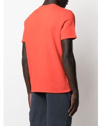 orange T-Shirt mit einem Rundhalsausschnitt von Majestic Filatures