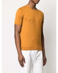 orange T-Shirt mit einem Rundhalsausschnitt von Tagliatore