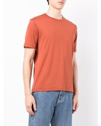 orange T-Shirt mit einem Rundhalsausschnitt von Sunspel