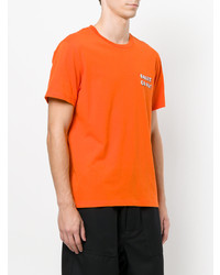 orange T-Shirt mit einem Rundhalsausschnitt von AMI Alexandre Mattiussi