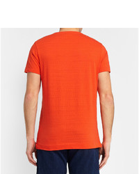 orange T-Shirt mit einem Rundhalsausschnitt von Orlebar Brown