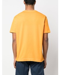 orange T-Shirt mit einem Rundhalsausschnitt von Boglioli