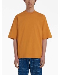 orange T-Shirt mit einem Rundhalsausschnitt von Marni