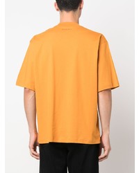 orange T-Shirt mit einem Rundhalsausschnitt von Marni