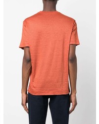 orange T-Shirt mit einem Rundhalsausschnitt von Boglioli