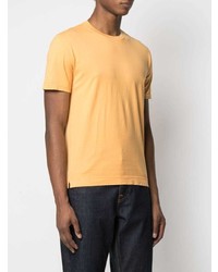 orange T-Shirt mit einem Rundhalsausschnitt von Fedeli